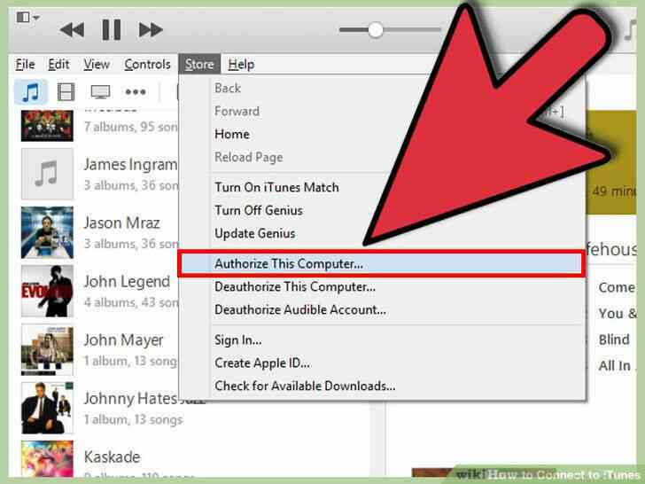 Image intitulé de se Connecter à iTunes Étape 3